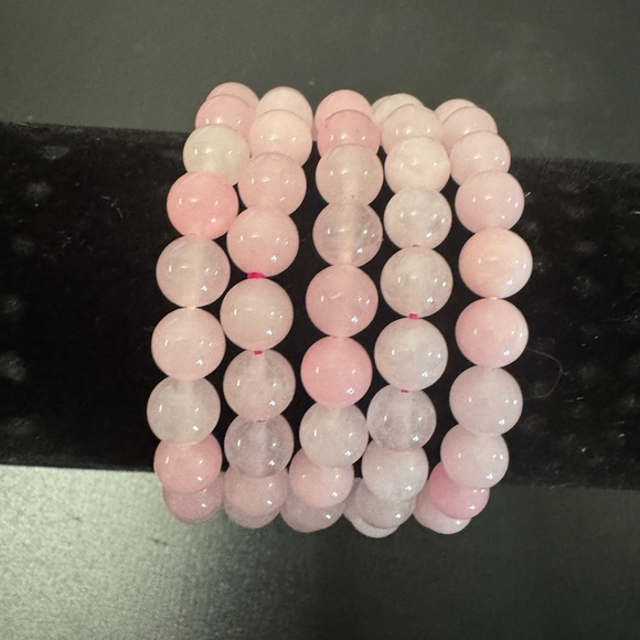 2 Rose Quartz Handmade Bracelet. New. - Picture 2 of 3